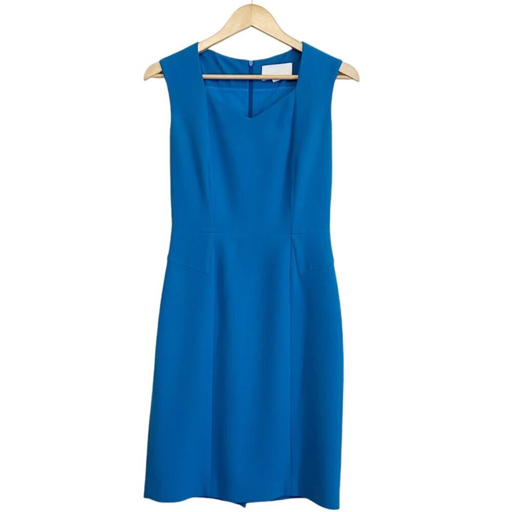 BOSS by Hugo Boss Delura Stretch Wool Blend Sheath Dress Turquoise Blue Size 4